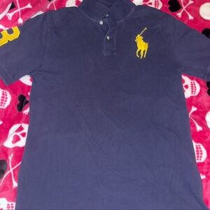 Ralph Lauren Navy Polo with Yellow Pony